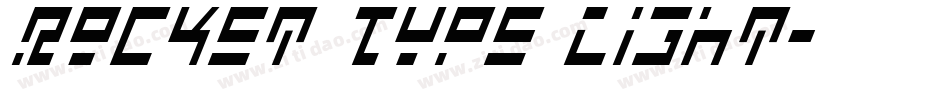 Rocket Type Light字体转换